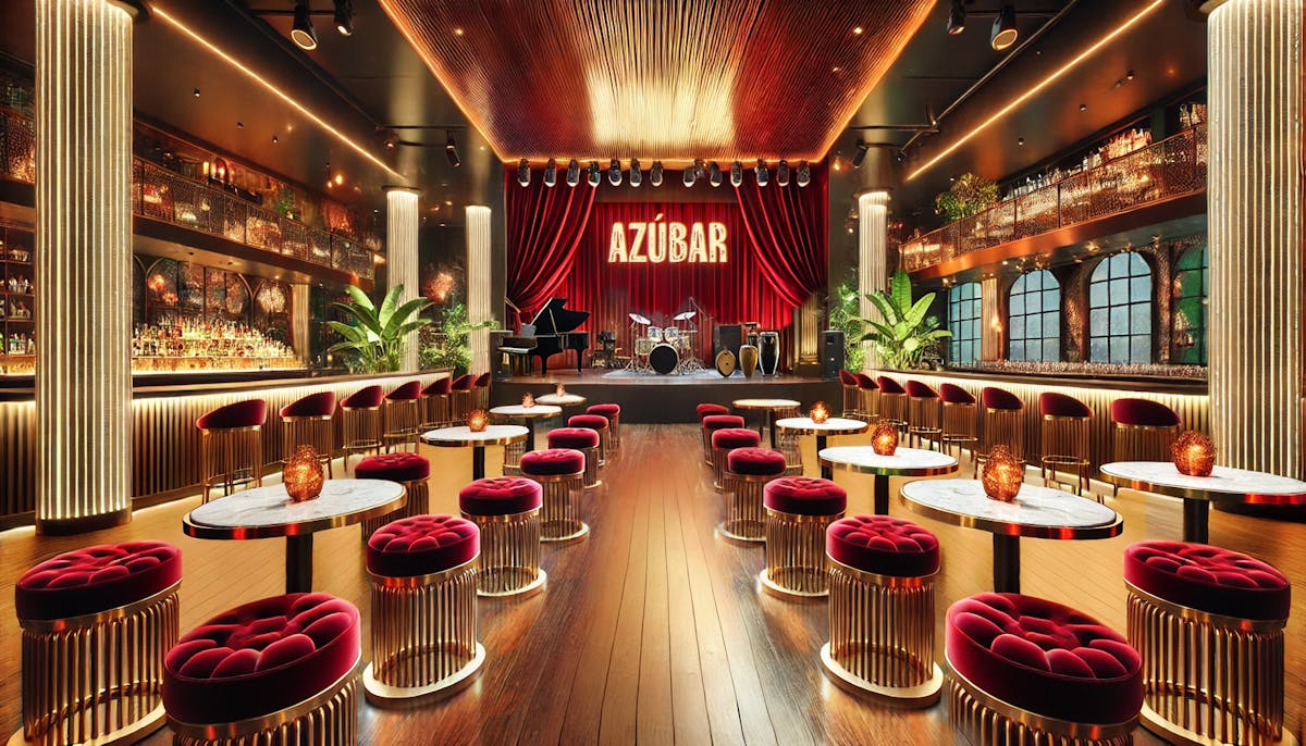 a dining table in a restaurant